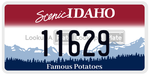11629  license plate in ID
