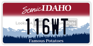 116WT  license plate in ID