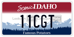 11CGT  license plate in ID