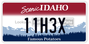 11H3X  license plate in ID