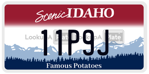 11P9J  license plate in ID