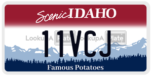 11VCJ  license plate in ID