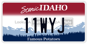 11WYJ  license plate in ID