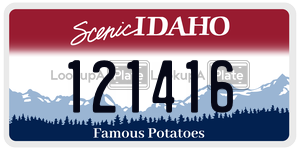121416  license plate in ID