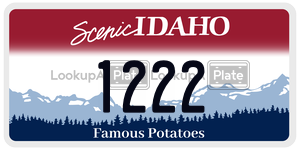 1222  license plate in ID