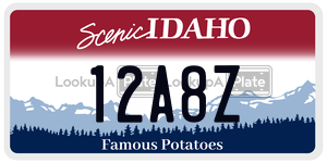 12A8Z  license plate in ID