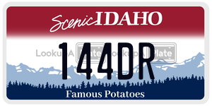 144DR  license plate in ID