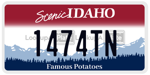 1474TN  license plate in ID