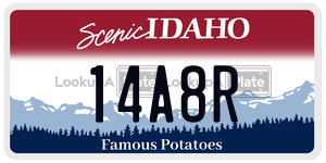 14A8R  license plate in ID