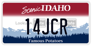 14JCR  license plate in ID