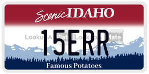 15ERR  license plate in ID