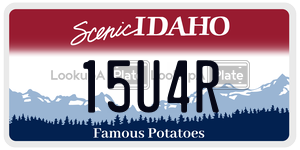 15U4R  license plate in ID