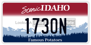 1730N  license plate in ID