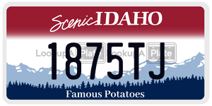 1875TJ  license plate in ID