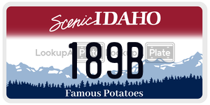 189B  license plate in ID