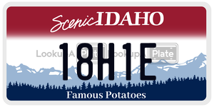 18H1E  license plate in ID