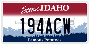 194ACW  license plate in ID