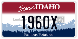 1960X  license plate in ID