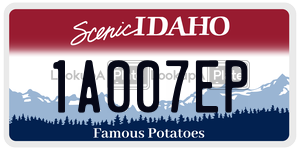 1A007EP  license plate in ID