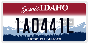1A0441L  license plate in ID