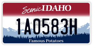 1A0583H  license plate in ID