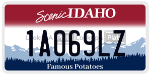 1A069LZ  license plate in ID