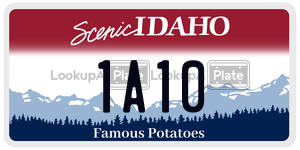 1A10  license plate in ID