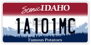 1A101MC  license plate in ID