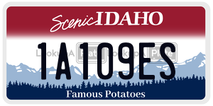 1A109ES license plate in Idaho