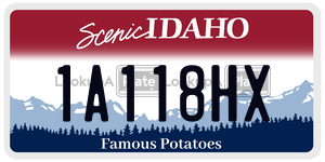 1A118HX  license plate in ID