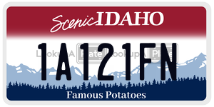 1A121FN  license plate in ID