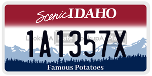 1A1357X  license plate in ID