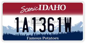 1A1361W  license plate in ID