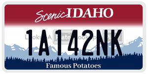 1A142NK  license plate in ID