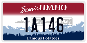1A146  license plate in ID