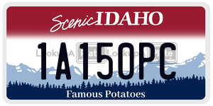 1A150PC  license plate in ID
