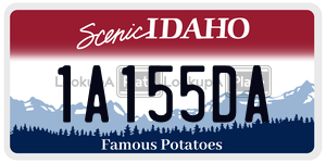 1A155DA  license plate in ID