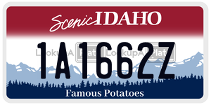 1A1662Z  license plate in ID