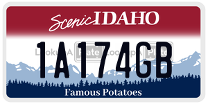 1A174GB  license plate in ID