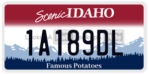 1A189DL  license plate in ID