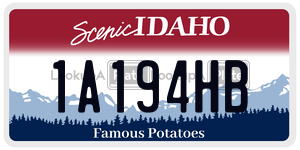 1A194HB  license plate in ID