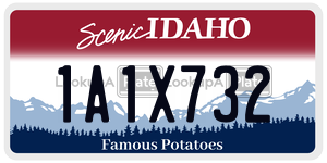 1A1X732  license plate in ID