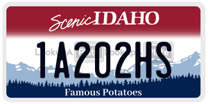 1A202HS  license plate in ID