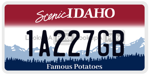 1A227GB  license plate in ID