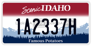 1A2337H  license plate in ID
