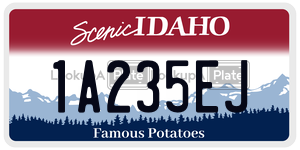1A235EJ  license plate in ID