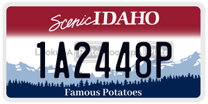 1A2448P  license plate in ID