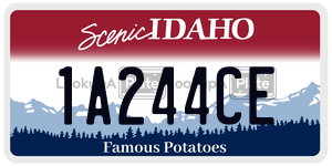 1A244CE  license plate in ID