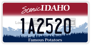 1A2520  license plate in ID