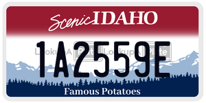 1A2559E  license plate in ID
